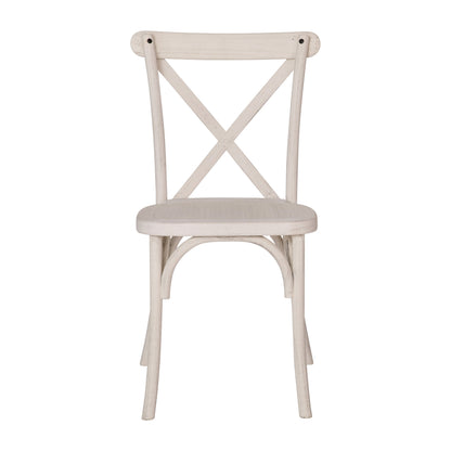 Flash Furniture RESXB-WHITE-2 2-pack White Resin X-Back Chair - View 9