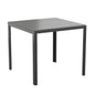 Flash Furniture SB-A268T-BK-GG Indoor/Outdoor Commercial Steel Patio Table with Poly Resin Slatted Top - Black - Main view