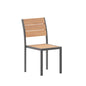 Flash Furniture SB-CA108-NAT-GG Commercial Grade Outdoor Faux Teak Armless Patio Dining Chair - Natural/Gray - Main view
