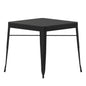 Flash Furniture SB-T11T-BK-GG Indoor/Outdoor Commercial Steel Patio Table with Poly Resin Slatted Top - Black - Main view