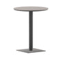 Flash Furniture SB-TB106-GRY-GG Commercial 24 Inch Round Faux Teak Outdoor Patio Dining Table - Gray/Gray (Gray Top/Gray Frame) - Main view