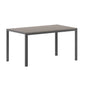 Flash Furniture SB-TB269-GRY-GG Commercial 55 x 31 Faux Teak Outdoor Patio Table - Gray/Gray (Gray Top/Gray Frame) - Main view