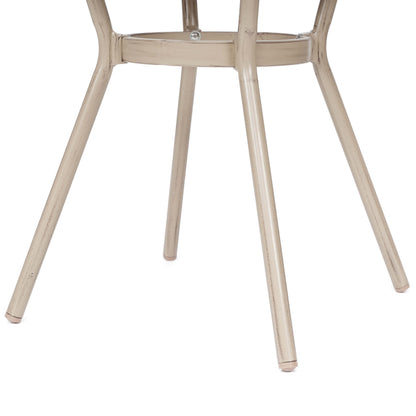Flash Furniture SDA-AD641011-80-BLKWH-LTNAT-GG Indoor/Outdoor Commercial Glass Top Bistro Table in Black/White (Black & White Textilene/Light Natural Frame) - View 4