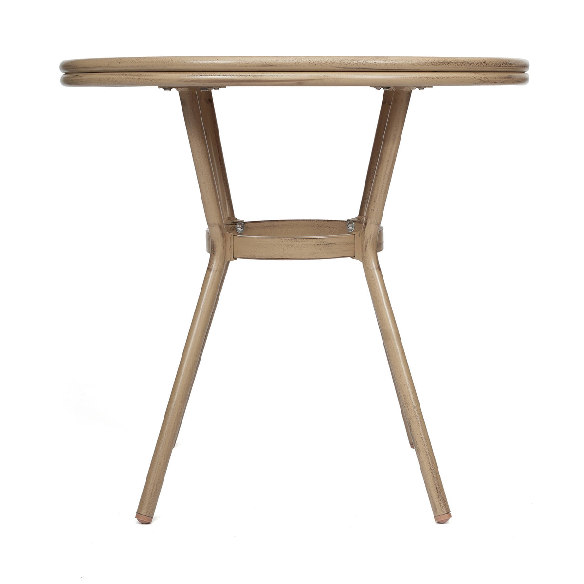 Flash Furniture SDA-AD641012-80-NATWH-LTNAT-GG Indoor/Outdoor Commercial Glass Top Bistro Table in Natural/White (Natural & White Rattan/Light Natural Frame) - View 4
