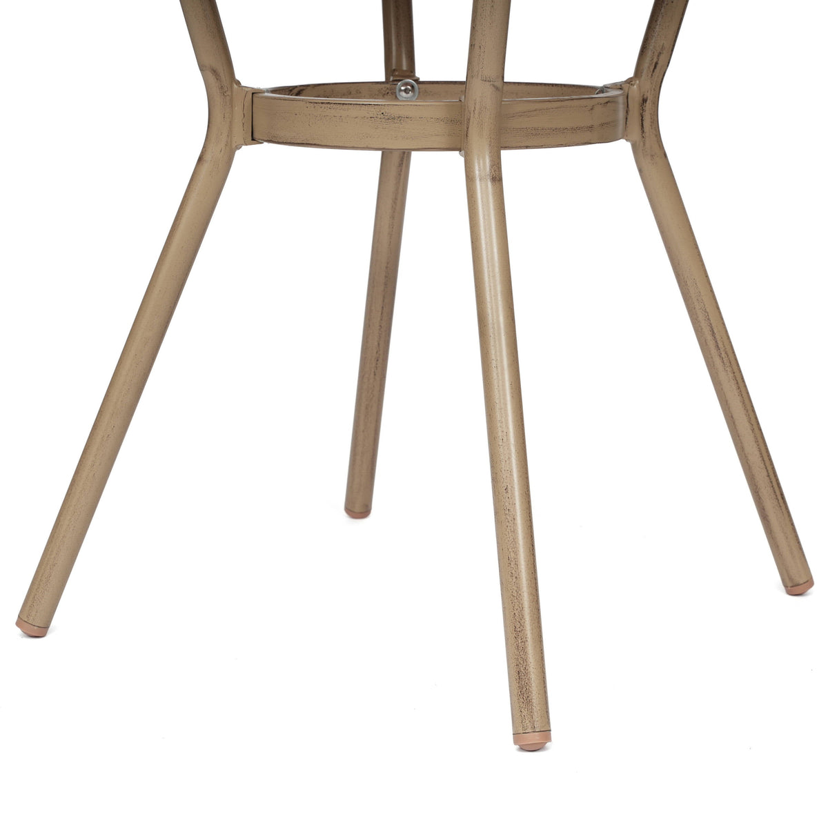 Flash Furniture SDA-AD641012-80-NATWH-LTNAT-GG Indoor/Outdoor Commercial Glass Top Bistro Table in Natural/White (Natural & White Rattan/Light Natural Frame) - View 6