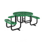 Flash Furniture SLF-EMR46ADA-HL60L-GN-GG 46" Round Wheelchair Accessible Metal Picnic Table with Ground Anchors - Green - Main view