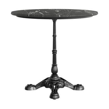 Flash Furniture ST-RD31-BKMAR-SDAT2222-GG Commercial All-Weather 31.25" Black Faux Marble HPL Tabletop-Black Bistro Base - View 6