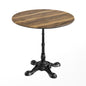 Flash Furniture ST-RD31-NAT-SDAT2222-GG Commercial All-Weather 31.25" Natural HPL Tabletop-Black Bistro Base - Main view
