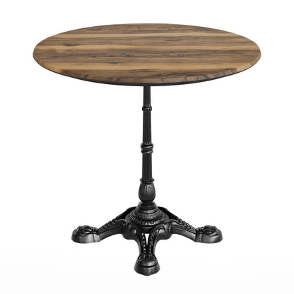 Flash Furniture ST-RD31-NAT-SDAT2222-GG Commercial All-Weather 31.25" Natural HPL Tabletop-Black Bistro Base - View 7