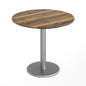 Flash Furniture ST-RD31-NAT-TR18S-GG Commercial All-Weather 31.25" Natural HPL Tabletop with Silver RD Base - Main view