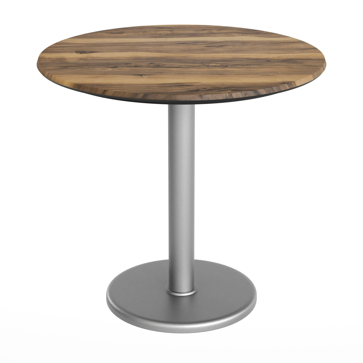 Flash Furniture ST-RD31-NAT-TR18S-GG Commercial All-Weather 31.25" Natural HPL Tabletop with Silver RD Base - View 7