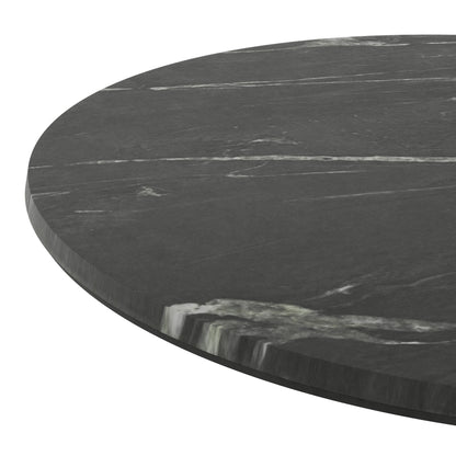 Flash Furniture ST-RD600C-1-M-3A-M-BLK-MAR-GG Commercial 24" Round HPL Wrapped All-Weather Tabletop in Black Faux Marble - View 5