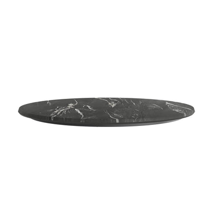 Flash Furniture ST-RD800C-1-M-3A-M-BLK-MAR-GG Commercial 31.25" Round HPL Wrapped All-Weather Tabletop in Black Faux Marble - View 6