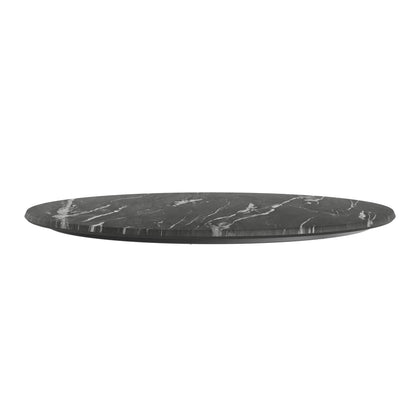 Flash Furniture ST-RD918C-1-M-3A-M-BLK-MAR-GG Commercial 36" Round HPL Wrapped All-Weather Tabletop in Black Faux Marble - View 6