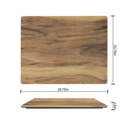 Flash Furniture ST-RT24X30INB-1-M-3A-W-NAT-GG Commercial 24x30 HPL Wrapped Scratch and Stain Resistant Tabletop-Natural - View 4