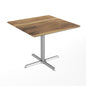 Flash Furniture ST-SQ36-NAT-T3030S-GG Commercial All-Weather 36" Square Natural HPL Tabletop-Silver X Base - Main view