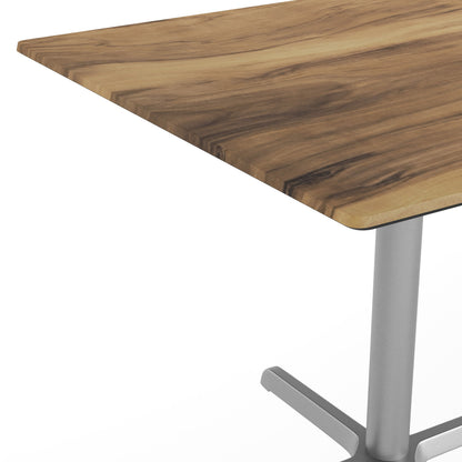 Flash Furniture ST-SQ36-NAT-T3030S-GG Commercial All-Weather 36" Square Natural HPL Tabletop-Silver X Base - View 5