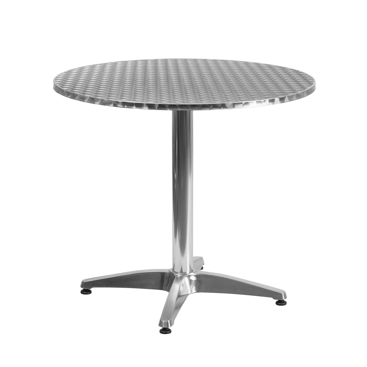 Flash Furniture TLH-052-3-GG 31.5" Round Aluminum Smooth Top Indoor-Outdoor Table with Base - Main view