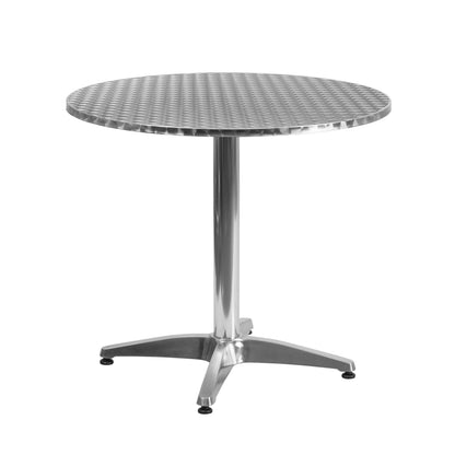 Flash Furniture TLH-052-3-GG 31.5" Round Aluminum Smooth Top Indoor-Outdoor Table with Base - Main view
