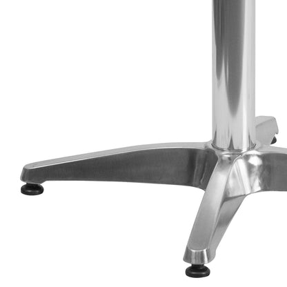 Flash Furniture TLH-052-3-GG 31.5" Round Aluminum Smooth Top Indoor-Outdoor Table with Base - View 4