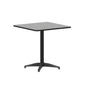 Flash Furniture TLH-053-2-BK-GG 27.5" Square Metal Smooth Top Indoor-Outdoor Table with Base - Black - Main view