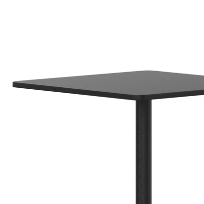 Flash Furniture TLH-053-2-BK-GG 27.5" Square Metal Smooth Top Indoor-Outdoor Table with Base - Black - View 4