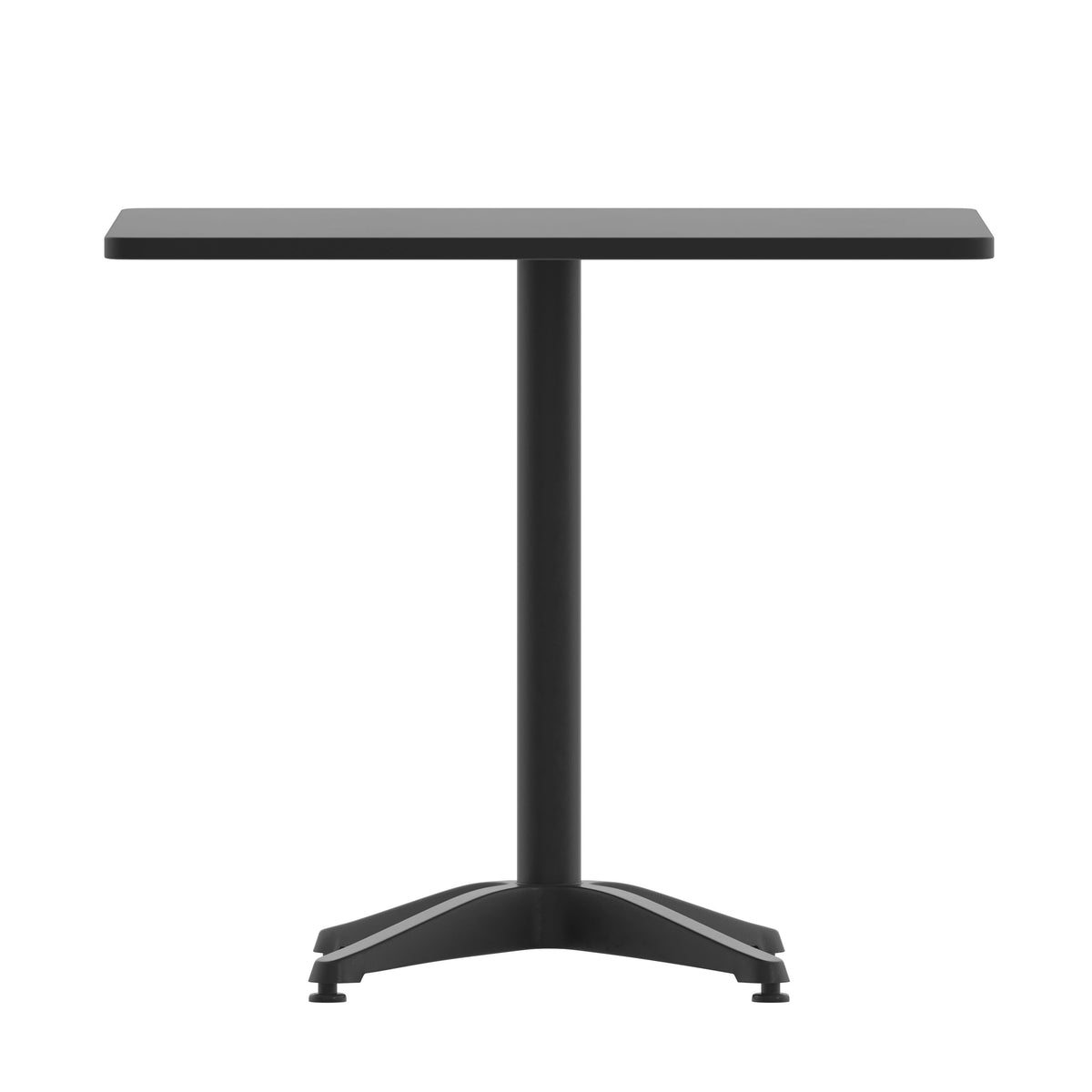 Flash Furniture TLH-053-3-BK-GG 31.5" Square Metal Smooth Top Indoor-Outdoor Table with Base - Black - View 4