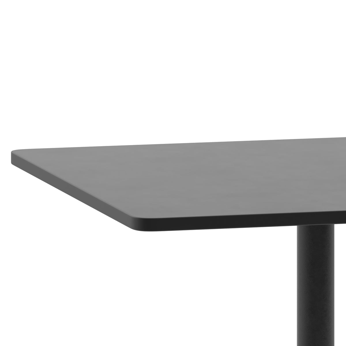 Flash Furniture TLH-053-3-BK-GG 31.5" Square Metal Smooth Top Indoor-Outdoor Table with Base - Black - View 5
