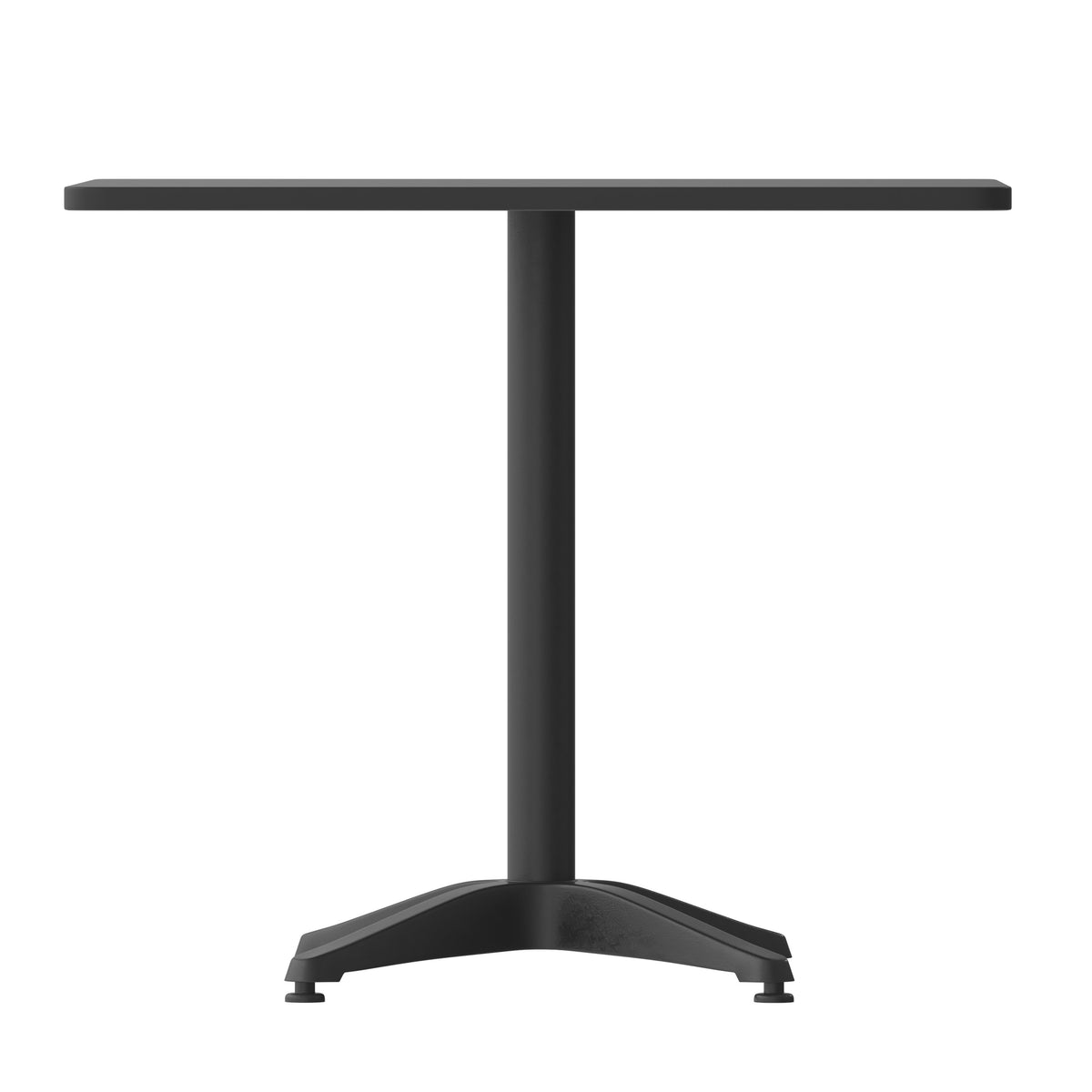 Flash Furniture TLH-053-3-BK-GG 31.5" Square Metal Smooth Top Indoor-Outdoor Table with Base - Black - View 6