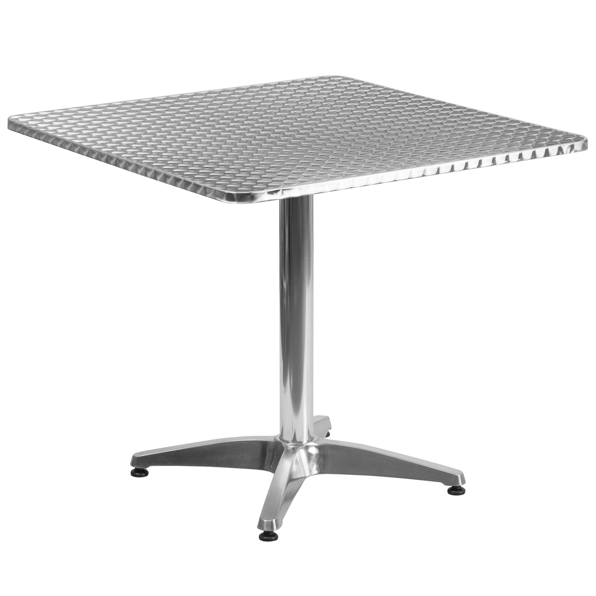 Flash Furniture TLH-053-3-GG 31.5" Square Aluminum Smooth Top Indoor-Outdoor Table with Base - Main view