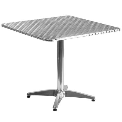 Flash Furniture TLH-053-3-GG 31.5" Square Aluminum Smooth Top Indoor-Outdoor Table with Base - Main view