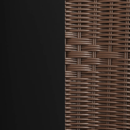 Flash Furniture TLH-073SQ-037BN2-GG 28" SQ Glass Metal Table with Dk Brown Rattan Edging & 2 Dk Brown Rattan Chairs (Dark Brown) - View 13