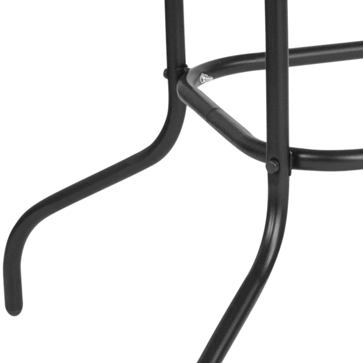 Flash Furniture TLH-089-GG 31.5" x 55" Rectangular Tempered Glass Metal Table with Umbrella Hole (Clear Top/Black Frame) - View 8