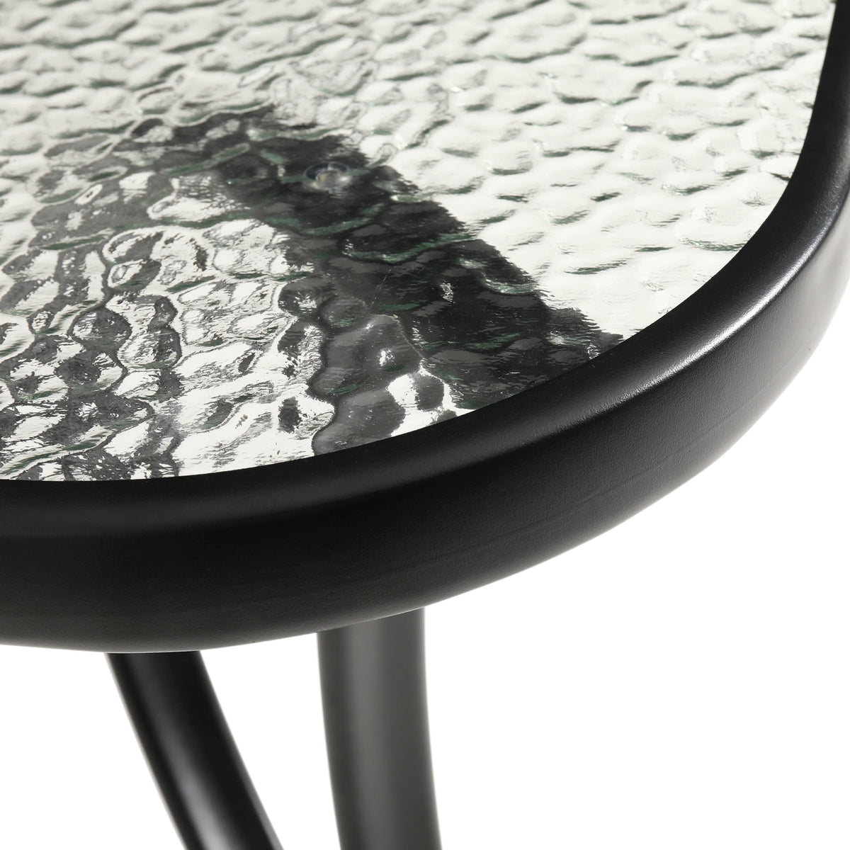 Flash Furniture TLH-SC-094L-BLK-GG Commercial 35x59 Tempered Glass and Steel Patio Table with Umbrella Hole-Black (Clear Top/Black Frame) - View 4