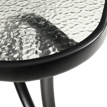 Flash Furniture TLH-SC-094L-BLK-GG Commercial 35x59 Tempered Glass and Steel Patio Table with Umbrella Hole-Black (Clear Top/Black Frame) - View 4