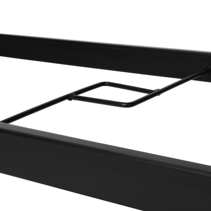 Flash Furniture TLH-SC-094L-BLK-GG Commercial 35x59 Tempered Glass and Steel Patio Table with Umbrella Hole-Black (Clear Top/Black Frame) - View 8