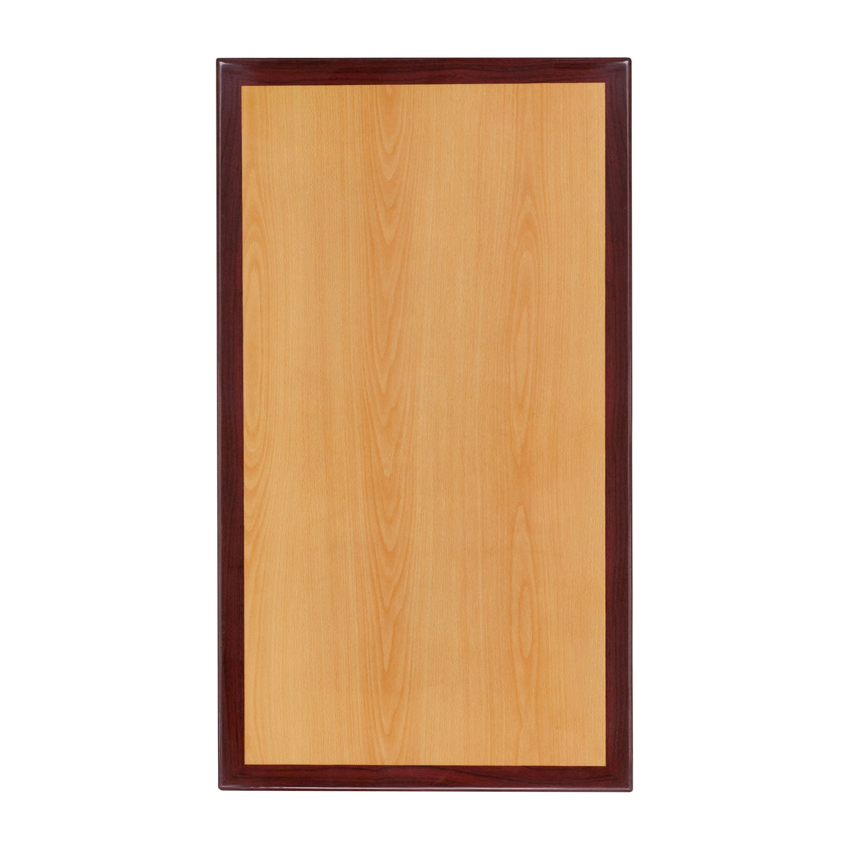 Flash Furniture TP-2TONE-3060-GG 30" x 60" Rectangular 2-Tone Cherry Resin Table Top with 2" Thick Mahogany Edge - Main view
