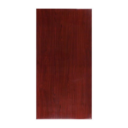 Flash Furniture TP-MAH-3060-GG 30" x 60" Rectangular High-Gloss Mahogany Resin Table Top with 2" Thick Edge - Main view