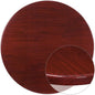 Flash Furniture TP-MAH-48RD-GG 48" Round High-Gloss Mahogany Resin Table Top with 2" Thick Drop-Lip - Main view