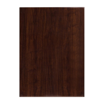 Flash Furniture TP-WAL-3042-GG 30" x 42" Rectangular High-Gloss Walnut Resin Table Top with 2" Thick Edge - Main view