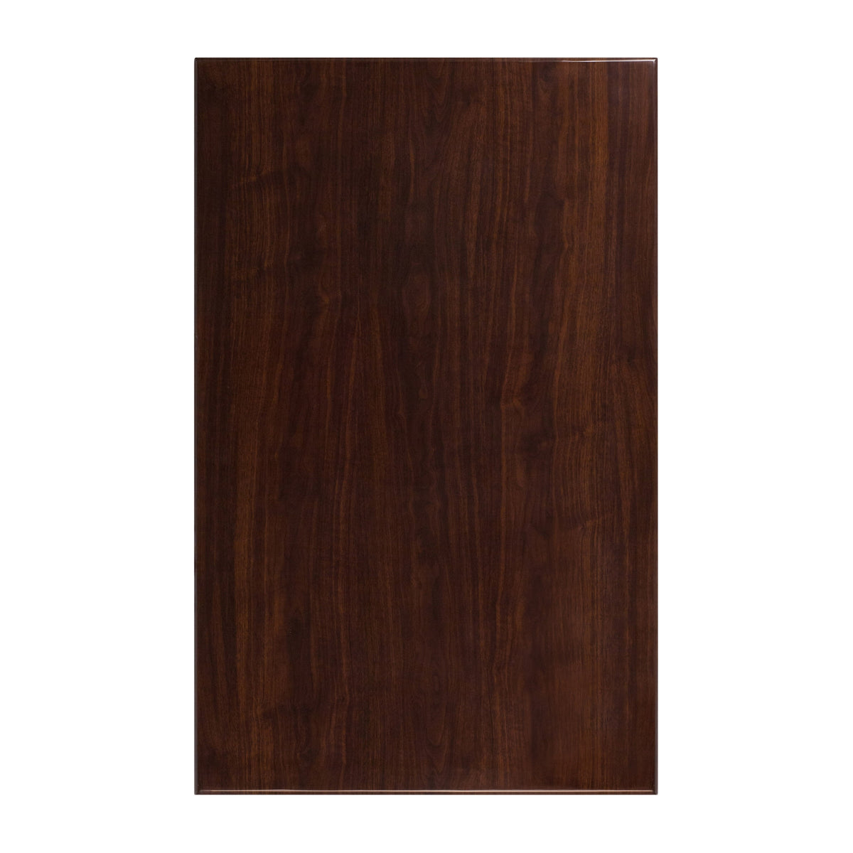 Flash Furniture TP-WAL-3048-GG 30" x 48" Rectangular High-Gloss Walnut Resin Table Top with 2" Thick Edge - Main view