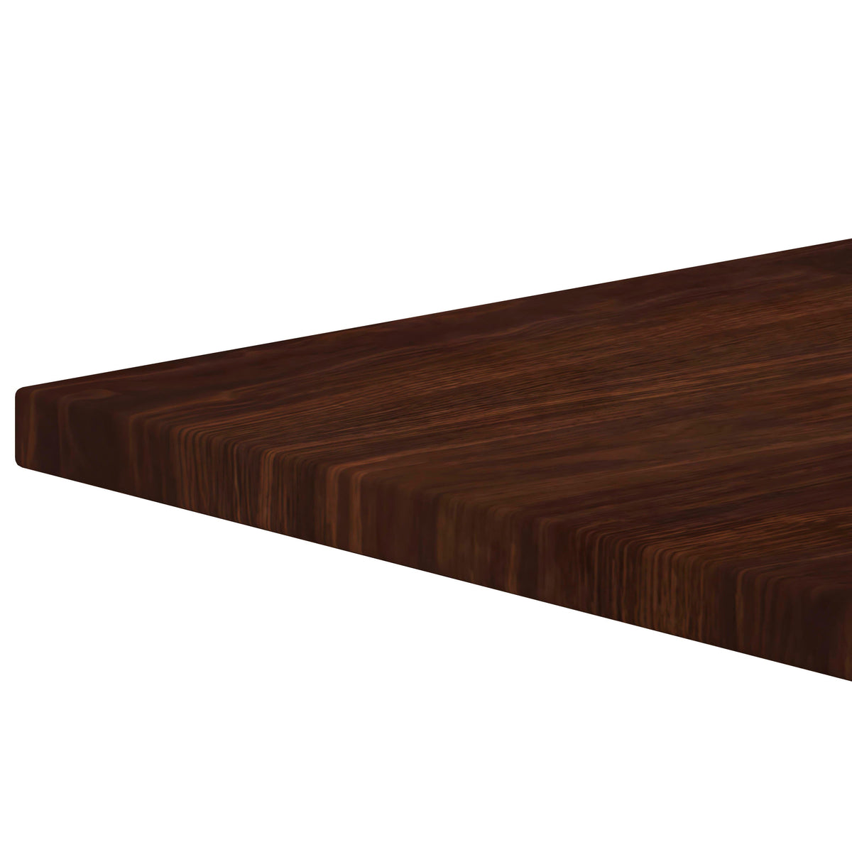 Flash Furniture TP-WAL-3636-GG 36" Square High-Gloss Walnut Resin Table Top with 2" Thick Drop-Lip - View 4