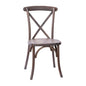 Flash Furniture X-BACK-BURDRIFT Gray Wash Dark Driftwood X-Back Dining Chairs - Main view