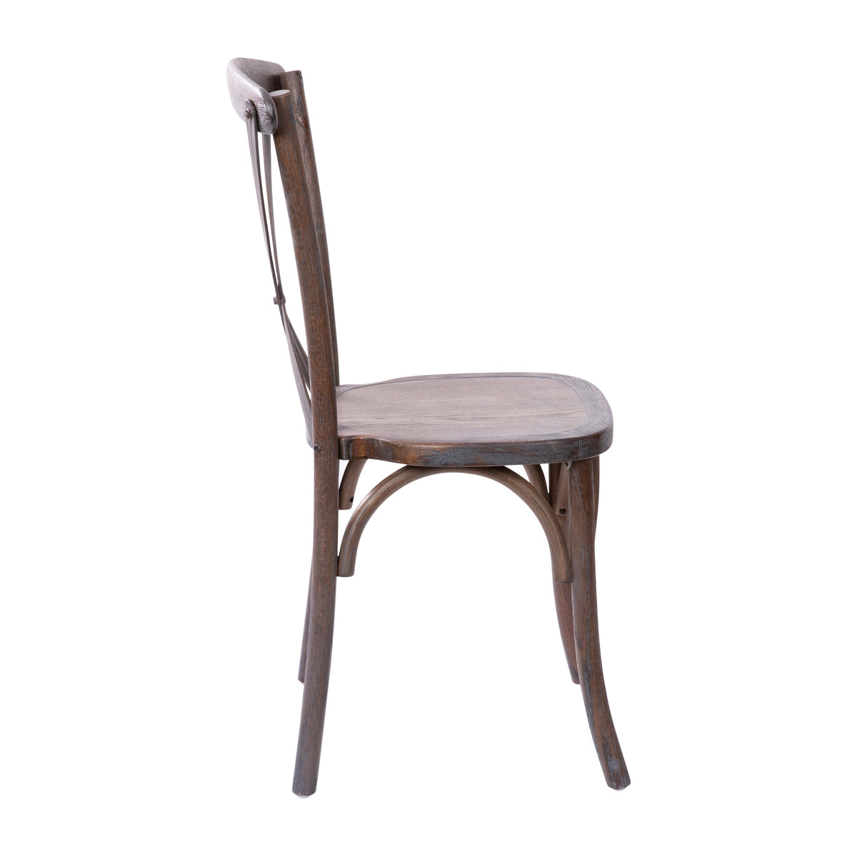 Flash Furniture X-BACK-BURDRIFT Gray Wash Dark Driftwood X-Back Dining Chairs - View 10