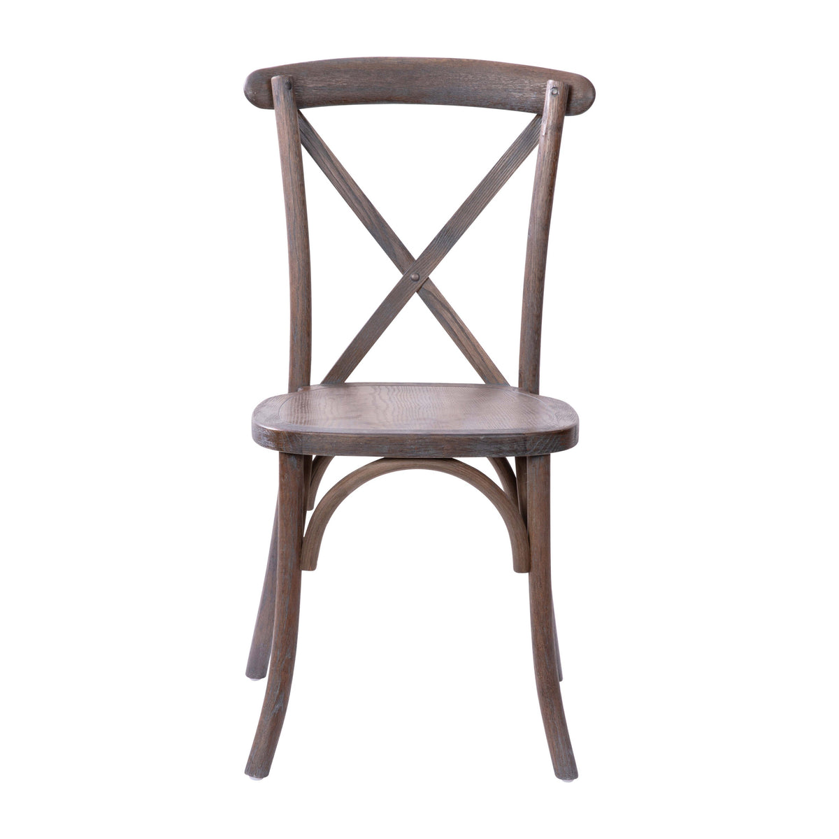 Flash Furniture X-BACK-BURDRIFT Gray Wash Dark Driftwood X-Back Dining Chairs - View 11
