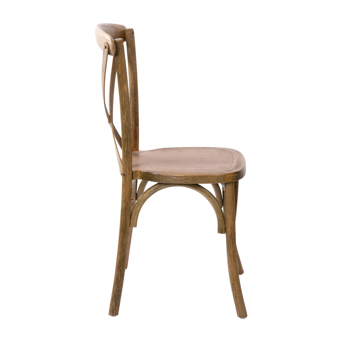 Flash Furniture X-BACK-DNAT Hand Scraped Dark Natural X-Back Chair - View 10