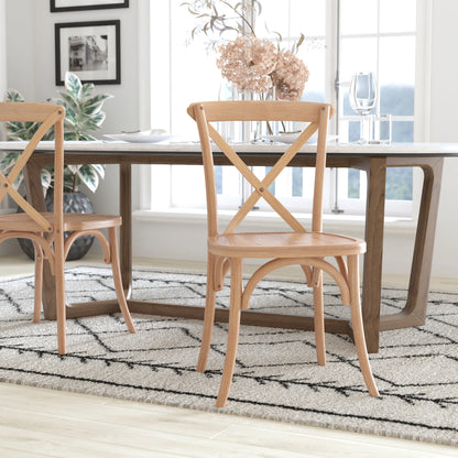 Flash Furniture X-BACK-DRIFT Driftwood X-Back Chair - View 2