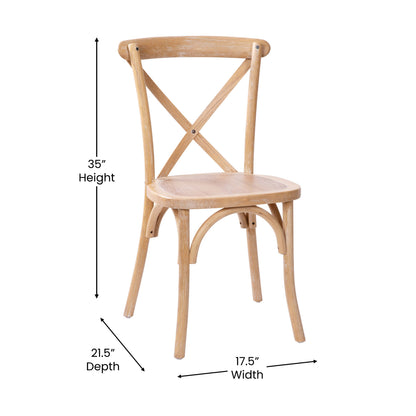 Flash Furniture X-BACK-DRIFT Driftwood X-Back Chair - View 5