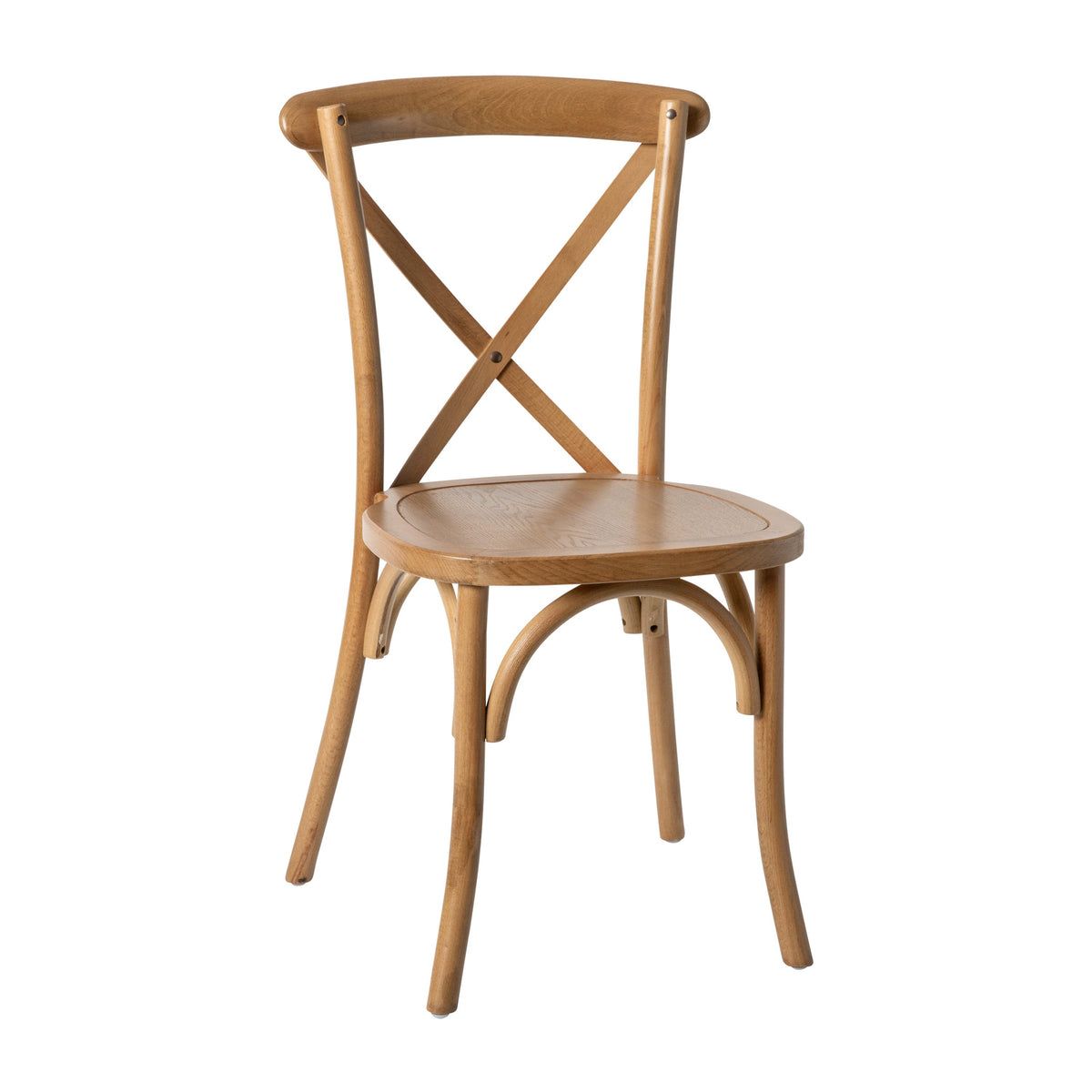 Flash Furniture X-BACK-LB Light Brown X-Back Chair - Main view