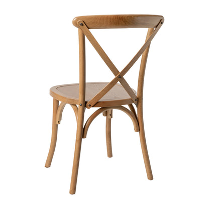 Flash Furniture X-BACK-LB Light Brown X-Back Chair - View 8